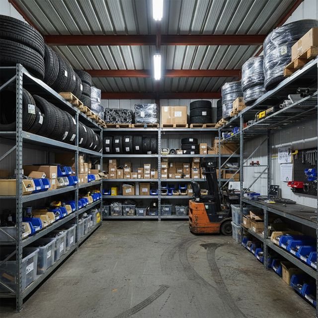 Fleet Nation parts container staged near a fleet facility